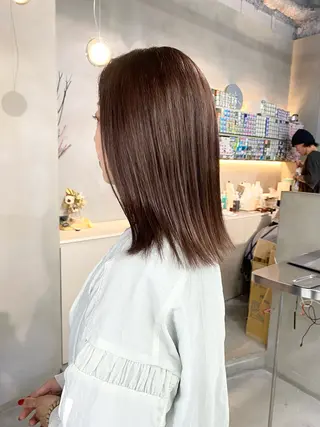 ミディアム カラー 前橋 姫奈のヘアスタイル