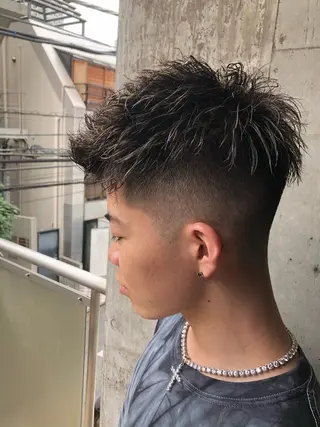 ショート カラー パーマ ヘアアレンジ メンズ 💎髪質改善特化💎 RUITOのヘアスタイル