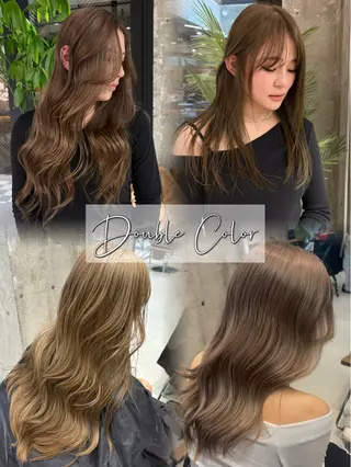 ロング カラー KAEDE🌺Wカ ラー/ホワイトカラーのヘアスタイル