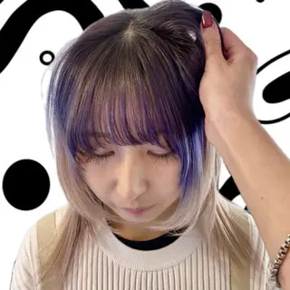 セミロング カラー Rena✴︎トレンド ×スタンダードMIXのヘアスタイル