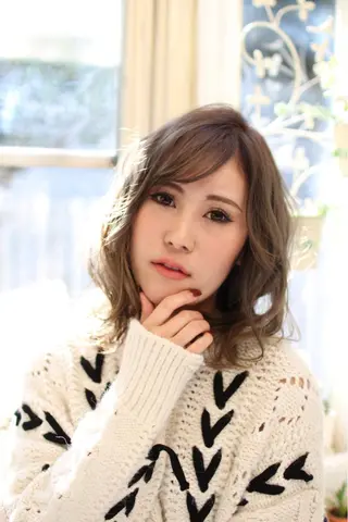 ミディアム 『Ash久が原MG』 水野 翼のヘアスタイル