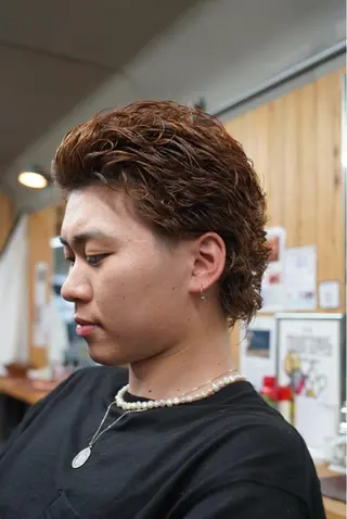 パーマ メンズ 関 晃哉のヘアスタイル