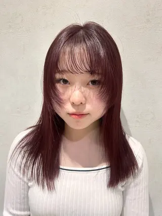 セミロング カラー 透明感カラー/ ニュアンスヘア🪽のヘアスタイル