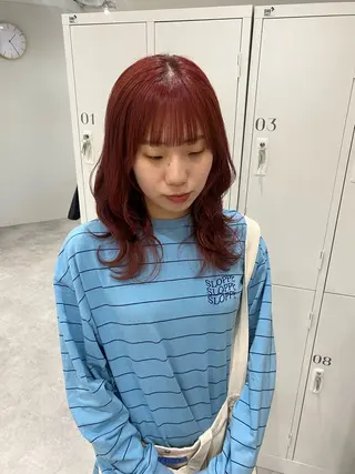 ミディアム カラー ヘアアレンジ ボブ /ニュアンス/ satomi🧸💖のヘアスタイル