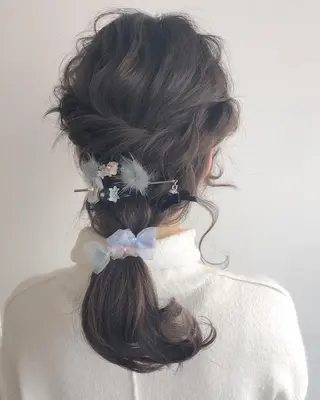 ミディアム ヘアアレンジ 柳澤 興輝のヘアスタイル