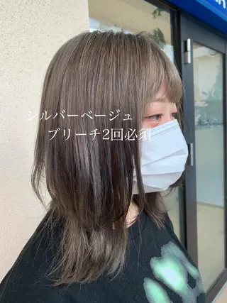 ミディアム カラー 中垣 南のヘアスタイル