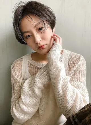 ショート 小顔矯正/レイヤー 透明感カラー✨生真のヘアスタイル