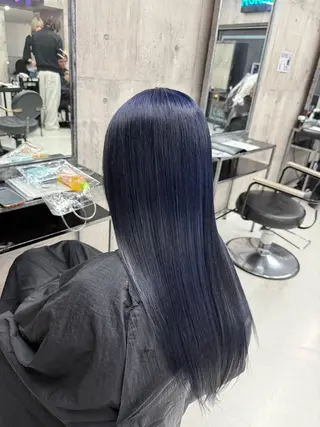 ロング カラー メンズ ☁️かずき☁️青.紫 推し活カラー💫のヘアスタイル