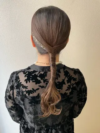 ロング ヘアアレンジ 沢田 瞳のヘアスタイル