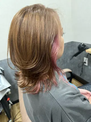 ミディアム カラー reeed konnoのヘアスタイル