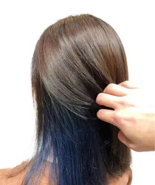 セミロング カラー ケアブリーチ /髪質 改善/古橋圭史郎のヘアスタイル