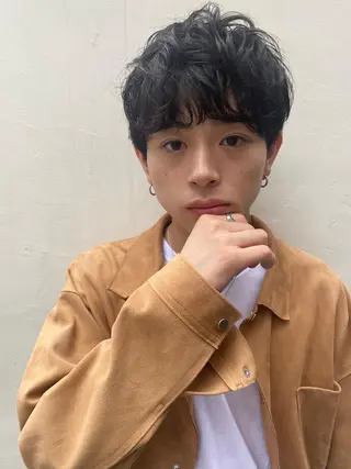 パーマ メンズ ✨透明感カラー✨ 🦖佐々木未来🦕のヘアスタイル
