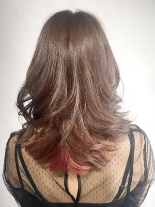 セミロング カラー hairsalon Linkのヘアスタイル
