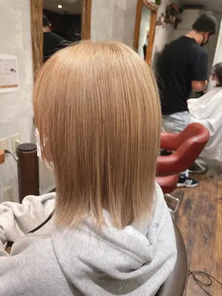 ミディアム 渡部翔【蕨】髪質改善 ➕透明感カラー✨のヘアスタイル
