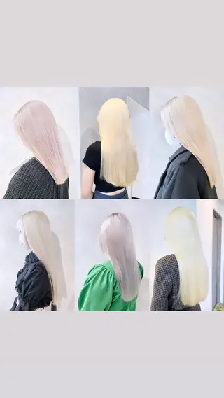 ロング カラー ハイトーン×レイヤー ／遠藤将太のヘアスタイル