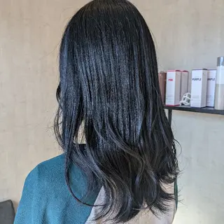 セミロング カラー 小林 梨香のヘアスタイル