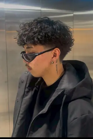 ショート カラー パーマ ヘアアレンジ メンズ キッズ 細川 秀平のヘアスタイル