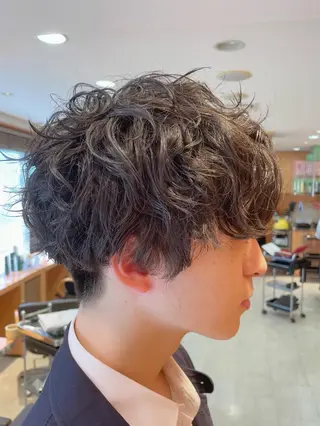 ショート パーマ メンズ 竹葉 如起のヘアスタイル