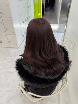 セミロング カラー 中韓レイヤー/ ブラウン🤎はやとのヘアスタイル