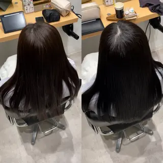 セミロング カラー 髪質改善ヘアケア 艶髪特化/上田のヘアスタイル