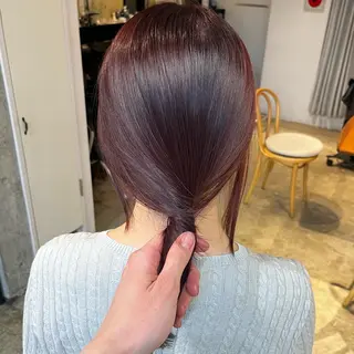 カラー ウルフ/レイヤー/ ブリーチカラーのヘアスタイル