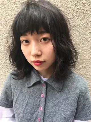 ミディアム パーマ 骨格診断🍃ショート /ショートボブ✨岡元のヘアスタイル