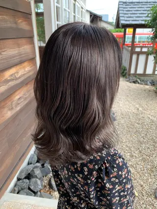 セミロング カラー パーマ ネイル Artist 藤﨑紘成のヘアスタイル