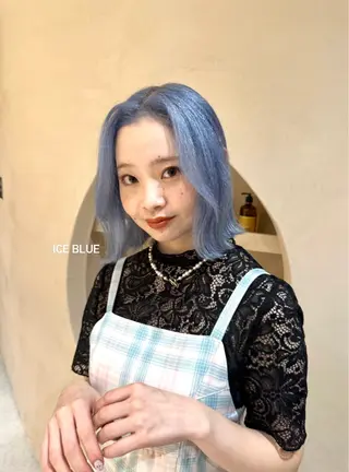 ミディアム カラー Hug👩🏼‍🦱 警固HIBIOのヘアスタイル