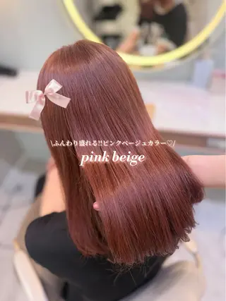 セミロング カラー 暖色⌇﻿縮毛矯正⌇﻿ 𝐀𝐤𝐚𝐫𝐢のヘアスタイル