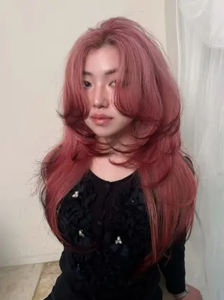 ロング カラー HARUNA/原宿/ デザイン/カットのヘアスタイル