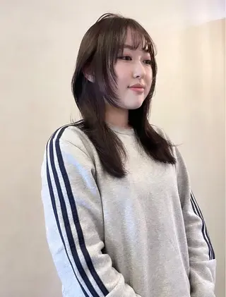 セミロング カラー 柔らかhair🤍 Rinaのヘアスタイル