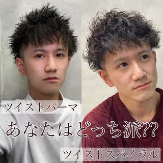 ショート カラー パーマ メンズ LAVENDIA 初音のヘアスタイル