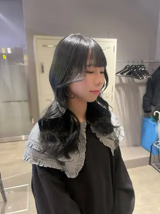 ロング カラー パーマ ヘアアレンジ メンズ キッズ ブリーチなしカラー/ ブラウン/レイヤーのヘアスタイル