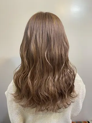 セミロング カラー ブリーチ毛対応酸性 ストレート🌈サキのヘアスタイル