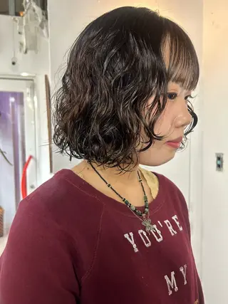 ミディアム カラー パーマ maho/垢抜け カラーパーマメイクのヘアスタイル