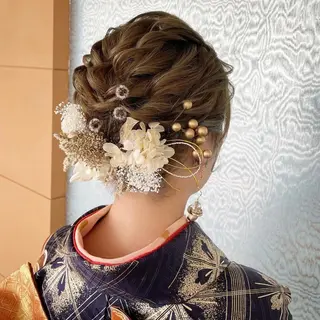 ヘアアレンジ ボウ🪞ヘアセット /メイク/マツパのマツエク・マツパデザイン