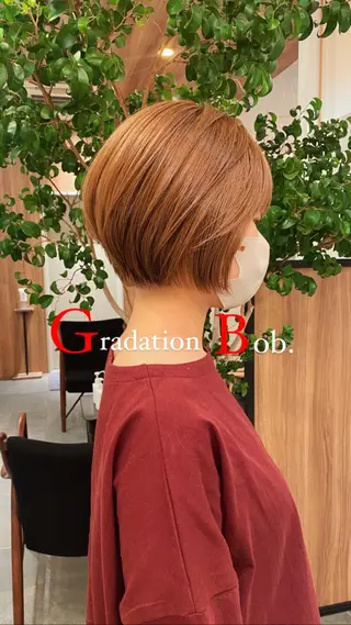 ショート カラー パーマ 🍃服部 雅哉🍃銀座◎のヘアスタイル