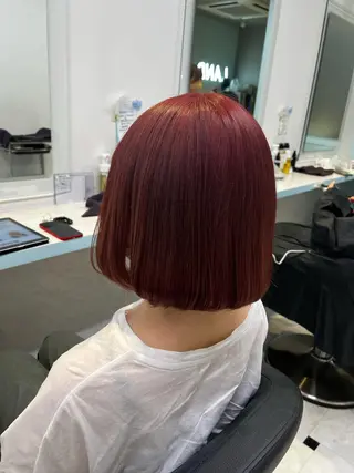 セミロング カラー ブリーチカラー 🩵MIZUKIのヘアスタイル