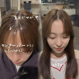 セミロング パーマ 韓国カラー/縮毛矯正 /レイヤー🫧ユイカのヘアスタイル