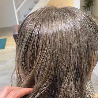 ロング カラー 酸性ストレート/ブリ ーチなしWカラー河本のヘアスタイル