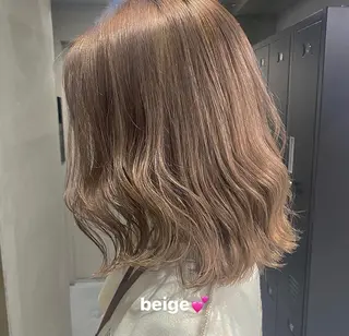 セミロング カラー ヘアアレンジ ハイトーン/透け感 カラー🎀真香のヘアスタイル