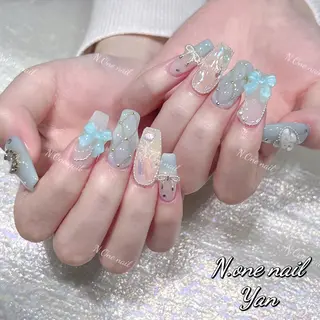 ネイル 長いだし/スカルプ/ パラシェルN.oneのネイルデザイン