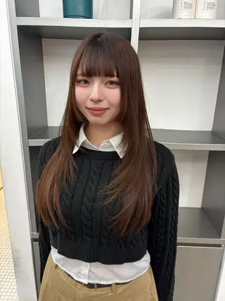 セミロング カラー ヘアアレンジ 天神レイヤーカット No.1💖マユカのヘアスタイル