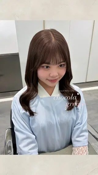 セミロング カラー ParveMix ♡白神みやびのヘアスタイル