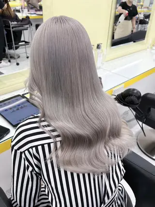 カラー 透明感🤍レイヤー ベージュ‎🤍ピンクのヘアスタイル