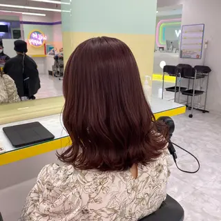 セミロング カラー ヘアアレンジ mai🍑暖色カラー /レイヤー💖のヘアスタイル