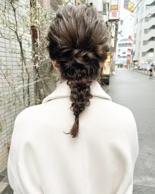 セミロング ヘアアレンジ 🌷ボブ/髪質改善 ストレートのヘアスタイル