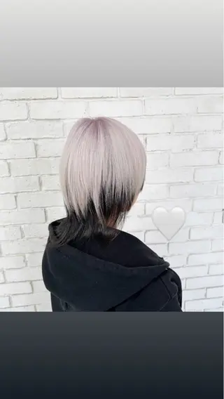 ショート レイヤーブリーチ特化 ホワイト専門/岸のヘアスタイル