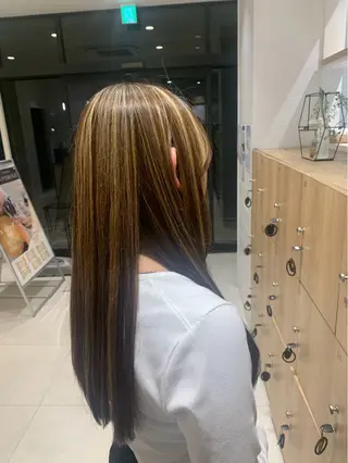 ロング カラー 【シールエクステ/透 明感カラー】さくらのヘアスタイル