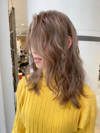 セミロング カラー welring hair salonのヘアスタイル